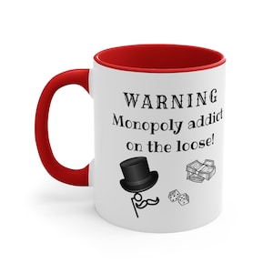 Funny monopoly mug, board game lover gift idea, custom monopoly, personalized friend game mug, board game gift Christmas, love monopoly