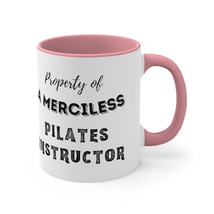 Pilates funny coffee cup, gift idea for pilates instructor, workout mug, gym cup, working out present, love pilates, humor pilates