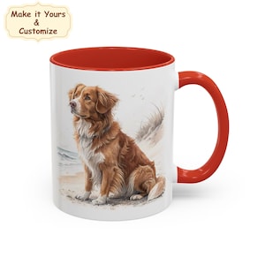 Toller retriever mug gift for dog lover, custom Nova Scotia Duck Tolling Retriever cup, personalized Duck Tolling cup, Nova Scotia dog