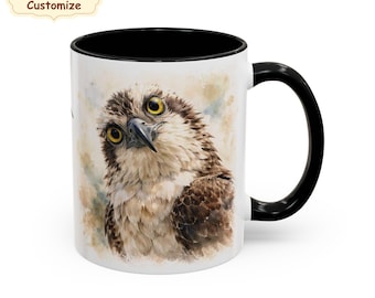 Custom Sea Hawk Mug gift bird lover, Bird watching Cup, Osprey gifts, Birdwatching Christmas present, birding gifts, ornithology