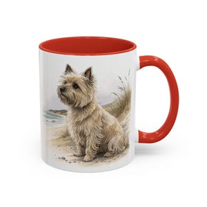 Cairn Terrier Custom Name gift mug, Personalized Dog Name Christmas Gift, Custom Pet Name cup, dog lover gift,Cairn Terrier parent beach