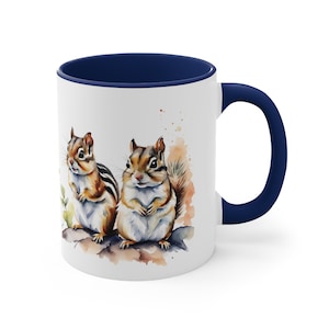 Chipmunks Becher, Chipmunk Liebhaber Geschenkidee, Chipmunk Becher, niedliches Chipmunk Aquarell, Namenstasse Chipmunk Liebhaber