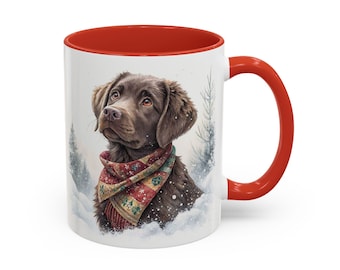 Regalo para amantes de los labradores chocolate, taza personalizada para papás labradores marrones, taza de café para amantes de los labradores marrones, taza personalizada para amantes de los perros, papá labrador