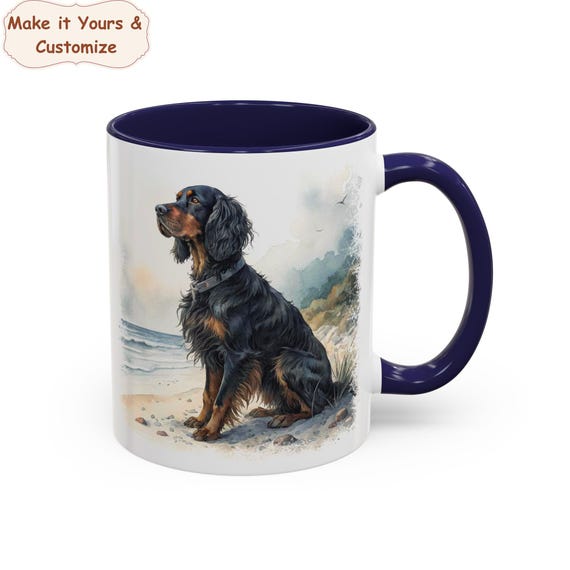 Custom Gordon Setter mug dog lover gift, Coffee cup Gordon Setter owner, Love dogs, Personalized Setter gift Christmas, Gordon Setter mom