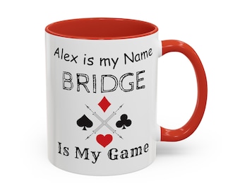 Bridgemok, grappig cadeau-idee voor kaartspel, gepersonaliseerd bridgecadeau, mok voor kaartspel, kerstcadeau voor kaartspel, bridgekampioen
