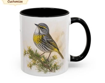 Fun Custom Cape May warbler Mug gift bird lover, Bird watching Cup,warbler presents, Birdwatching Christmas birding gifts, ornithology