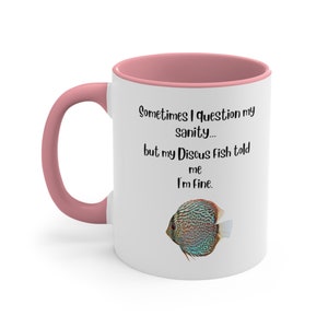 Discus fish funny coffee cup, Custom mug for aquarist, fish lover present, Personalized Discus Fish present, aquarium, love Discus Fish