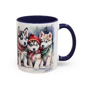 Husky mug, Custom dog Coffee cup for Husky parent, Love dogs gift, Mug for dog lover, Personalized Husky Christmas, Siberian husky puppies