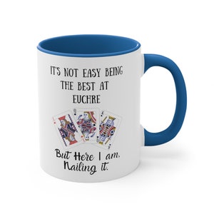 Ideia de presente para caneca divertida Euchre, presente divertido de jogo de cartas, presente personalizado de Euchre, copo personalizado de jogo de cartas, presente de jogo de cartas, jogo de Natal Euchre