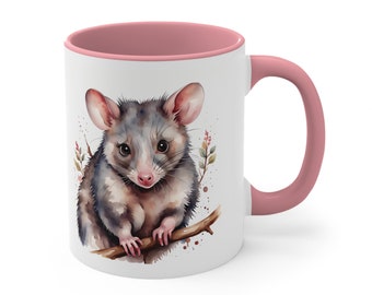 Opossummok, opossumbeker, leuk opossumcadeau, opossumcadeaus, Cottagecore, liefde opossums, cadeau voor dierenliefhebber, schattige opossum