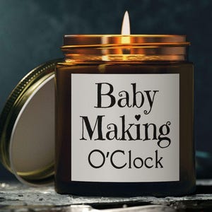 Trying to conceive ttc gift, IVF gift candle, Lucky baby making, present IVF care package, Fertility Baby Vibes, babymaking, couple ttc