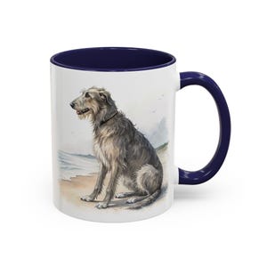 Custom Irish Wolfhound mug dog lover gift, Custom Wolfhound, Personalized Wolfhounds dog mom, dog dad Irish Wolfhound cup, beach