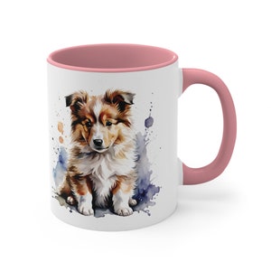 Shetland Sheepdog mug, Custom Sheltie Coffee cup, Love dogs, Mug for dog lover, Personalized Sheltie puppy gift, baby Shetland