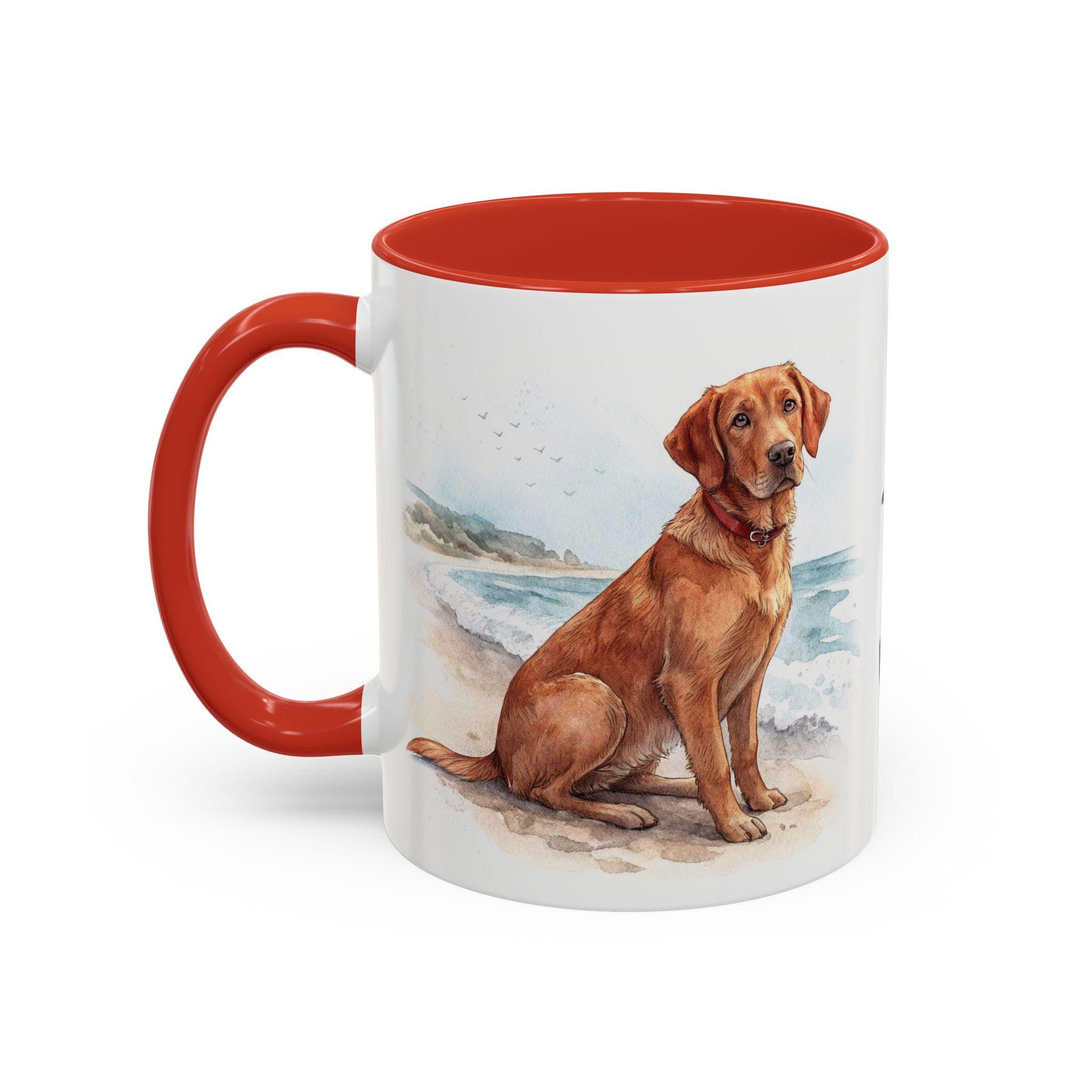 Custom Red Fox Labrador Retriever Mug Dog Lover Gift, Coffee Cup Red ...