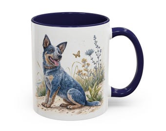 Blue heeler dog Custom Australian Cattle Dog cup, Cattle dog mug, Personalized mug dog mom, custom Dog lover gift, blue heeler dad
