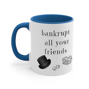 Funny monopoly mug, board game lover gift idea, custom monopoly, personalized friend game mug, board game gift Christmas, love monopoly