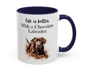 Regalo para amantes de los labradores de chocolate, taza personalizada para papás labradores marrones, taza de café para amantes de los labradores, taza personalizada para amantes de los perros, papá labrador