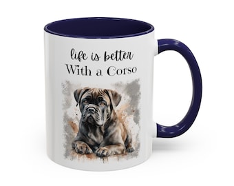 Amoureux des chiens mug Cane Corso, tasse Mastiff italien, tasse chien personnalisée, race Cane Corso Italiano, cadeau papa Cani Corsi, nouveau chien, chiot, animal de compagnie