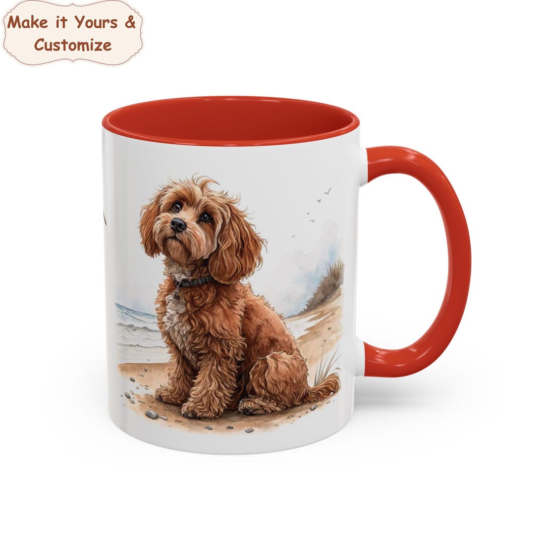 Cavapoo Mug Gift for Dog Lover, Custom Cavoodles Cup, Personalized Dog ...