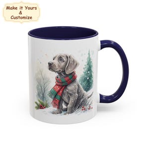 Weimaraner mug for dog lover, custom Weimaraner dog cup, personalized dog cup, Weimaraner Christmas, dog parent, new dog mom, dog owner gift
