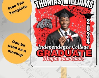 Graduation Fan design bundle, editable done for you in CANVA, high school grad, college, class of 2024, plr