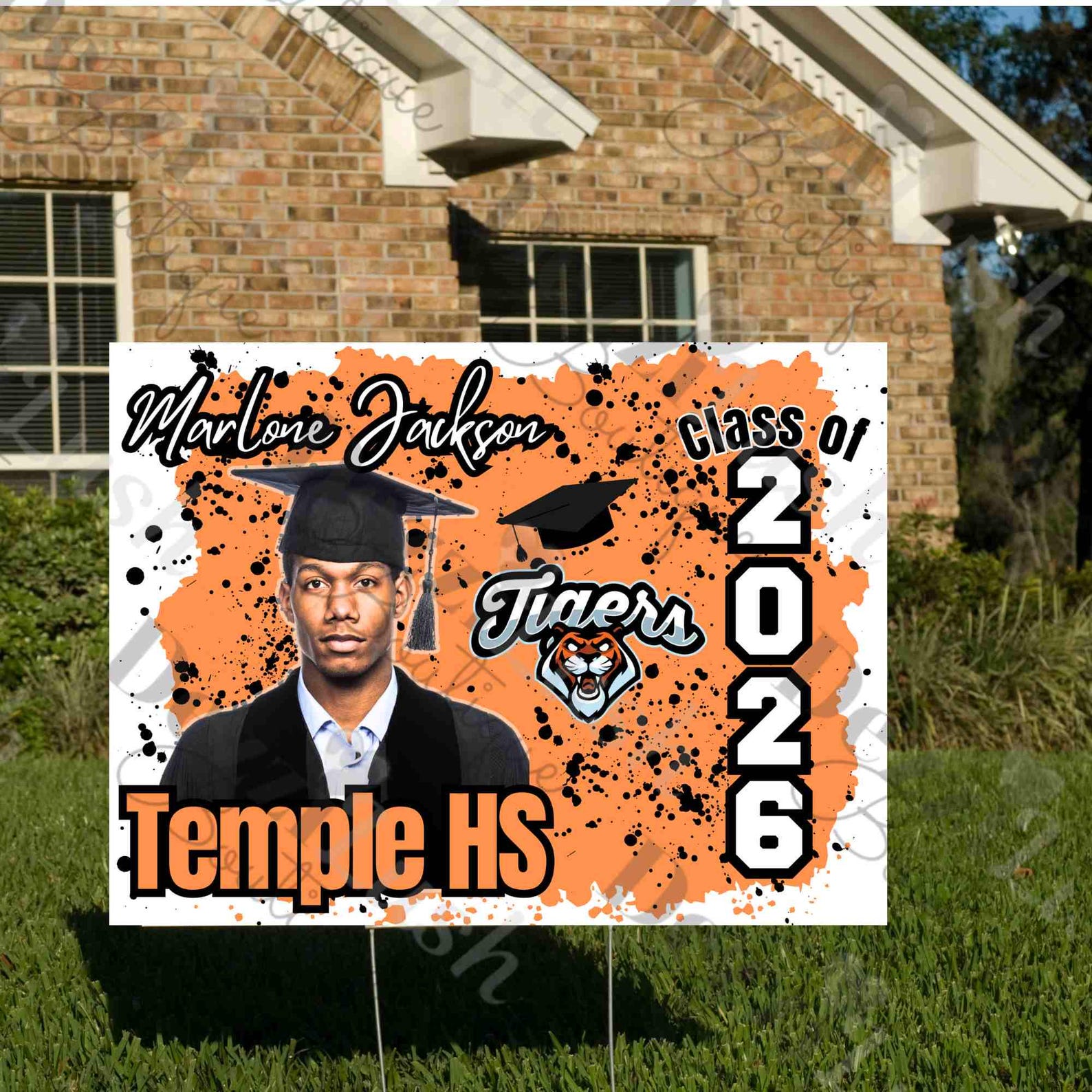 2026 Graduation Yard Sign Design Bundle, Editable CANVA Template Design ...
