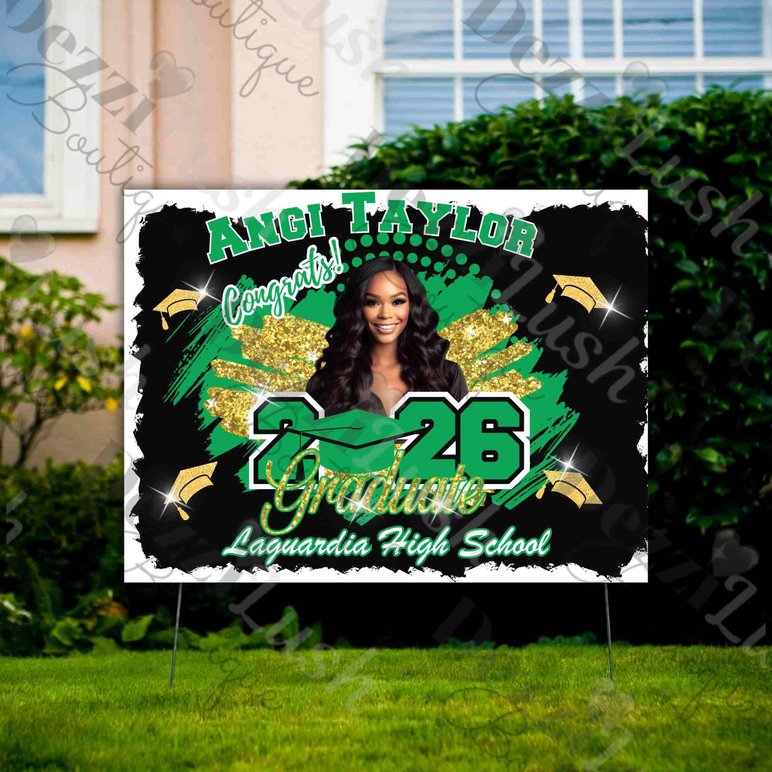 2026 Graduation Yard Sign Design Bundle, Editable CANVA Template Design ...