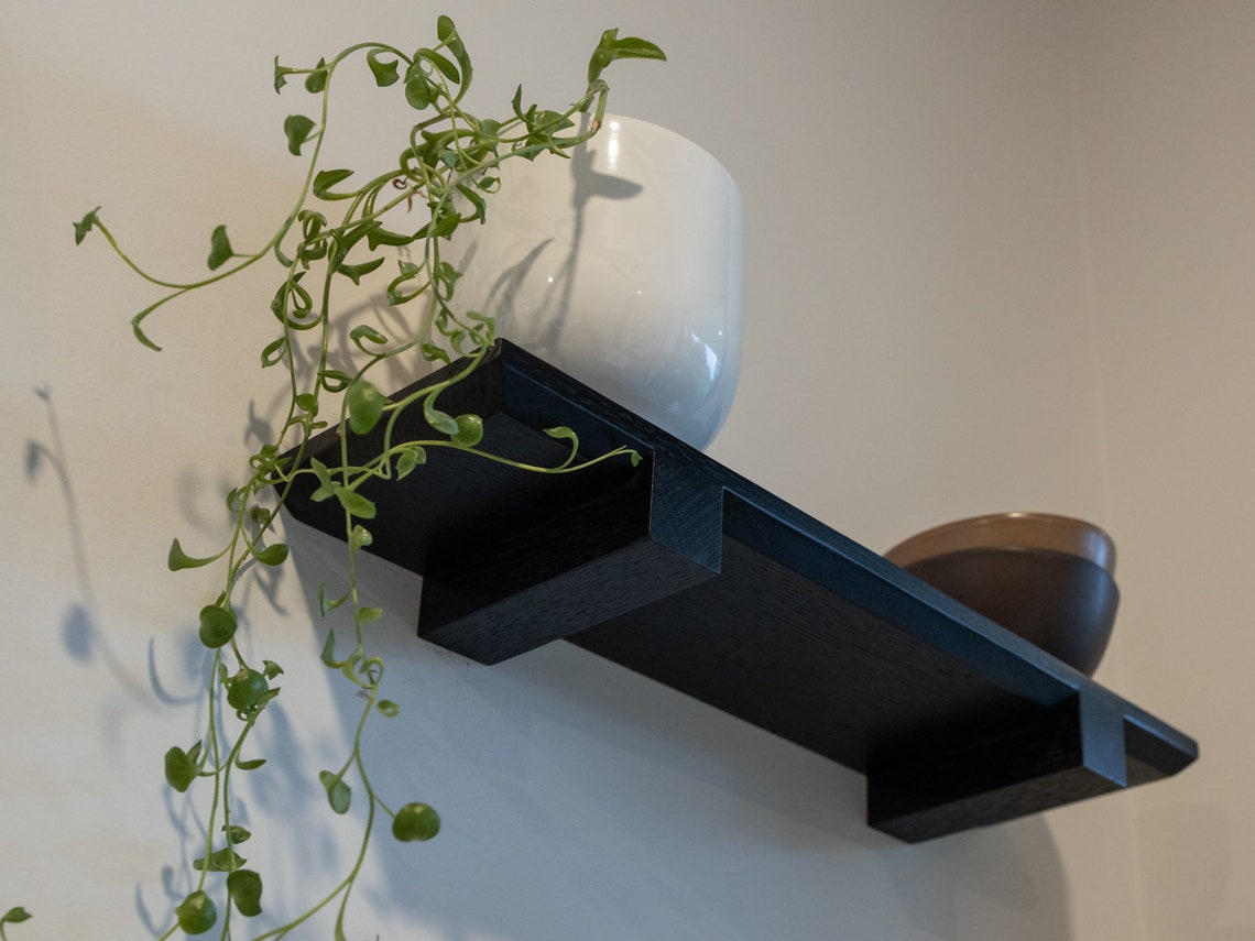 Floating Shelf Japanese Inspired Black Floating Shelf Etsy