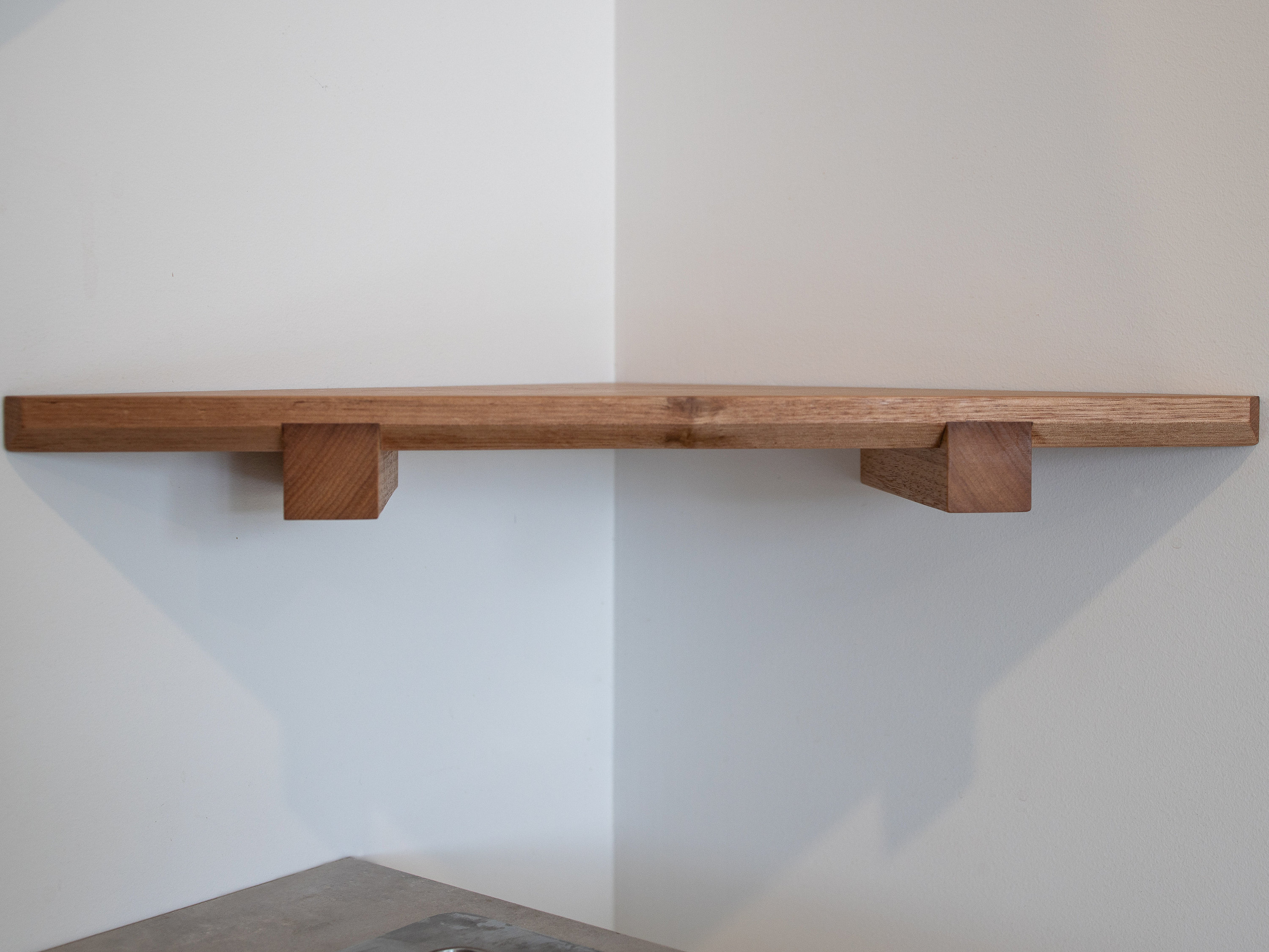 Corner Shelf Japanese Inspired Floating Corner Shelf Etsy