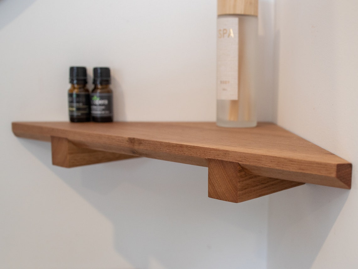 Corner Shelf Japanese Inspired Floating Corner Shelf Etsy