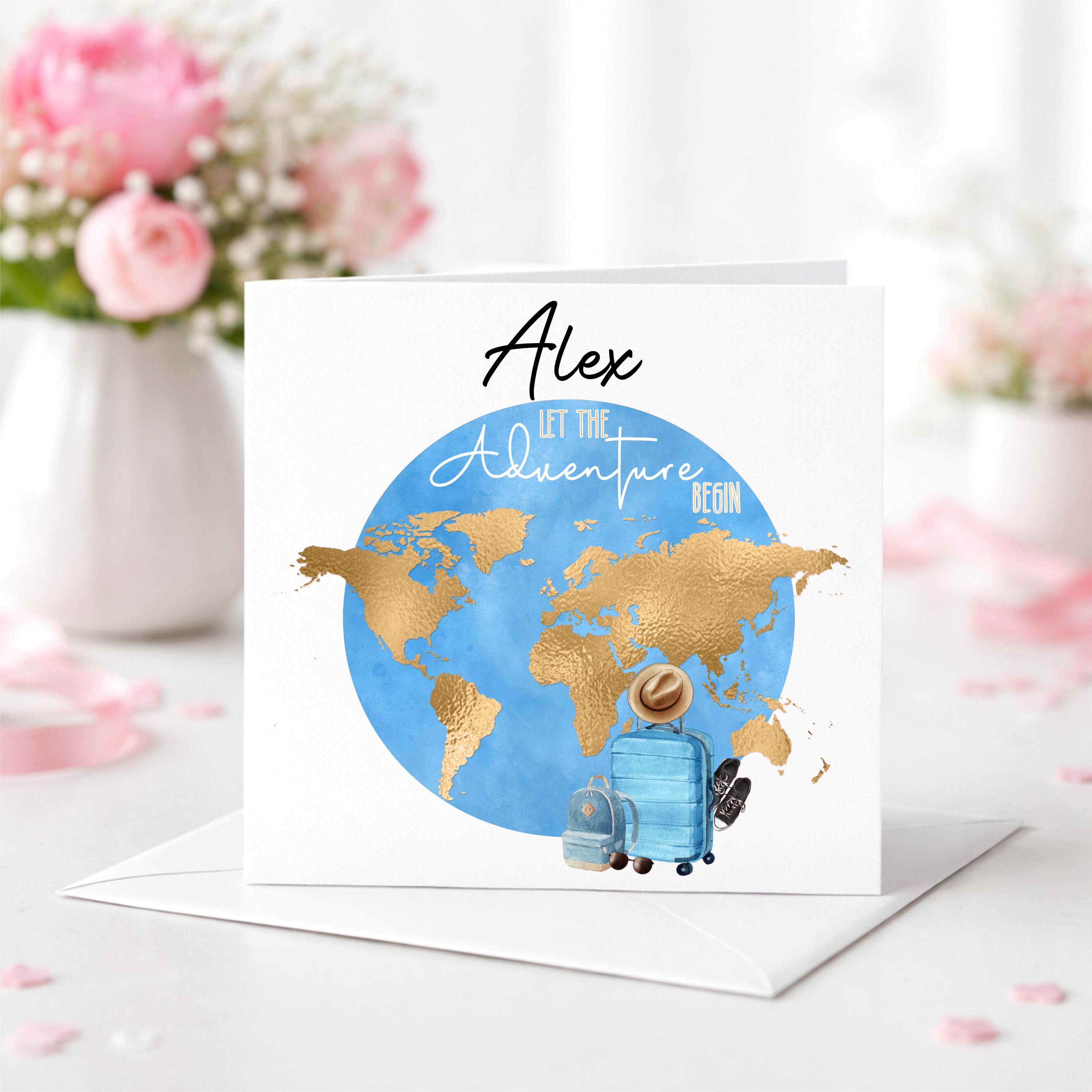 Personalised Let the Adventure Begin Card | Travel Lover Card | Gap ...