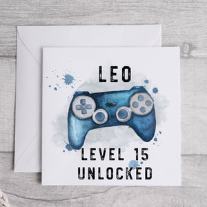 Personalisierte Gamer Level Entsperrte Geburtstagskarte