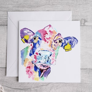 Aquarel Koe Kaart