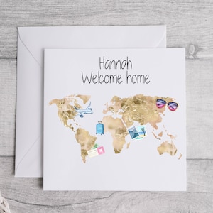 Biglietto di benvenuto a casa personalizzato, Biglietto di benvenuto a casa dal viaggio, Bon Voyage, Biglietti di viaggio, Anno sabbatico, Biglietto di ritorno a casa, Cartoline Mi sei mancato