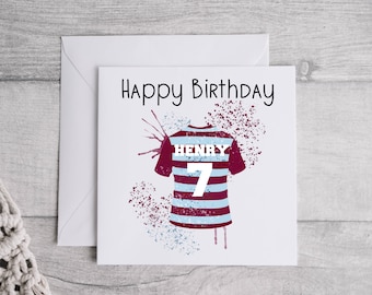 Personalised Football Card | Custom Soccer Card | Kids Football Birthday Card | Football Player Card | Sports Greeting Card