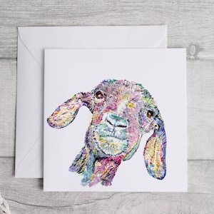 Aquarel geit kaart