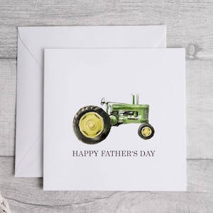 Tarjeta del Día del Padre, Tarjeta de Tractor Vintage para él, Tarjetas para papá, Tarjeta de feliz cumpleaños, Regalos para agricultores, Tarjetas para agricultores, Tarjeta personalizada