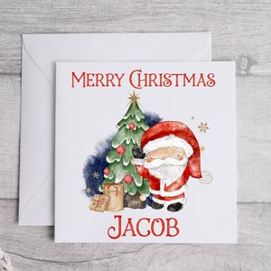 Biglietto di Natale personalizzato per bambini, Biglietto di Babbo Natale, Auguri di Buone Feste, Regali di Natale, Figlio, Figlia, Nipote