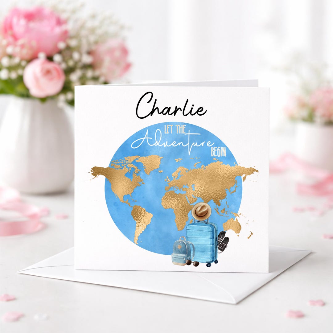 Personalised Let the Adventure Begin Card | Travel Lover Card | Gap ...