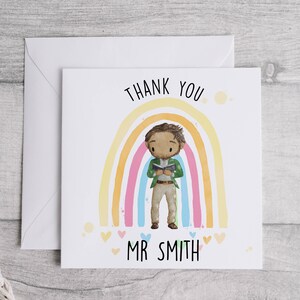 Carte de remerciement personnalisée pour l'enseignant, cadeau d'appréciation de l'enseignant, cadeaux pour elle, cadeaux pour lui, fin de trimestre, fin de l'école, cartes de fin d'année