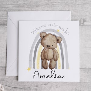 Biglietto di benvenuto personalizzato per il nuovo bambino