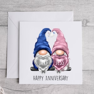 Biglietto personalizzato per l'anniversario di Gonks