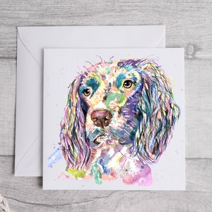 Aquarel springerspaniël kaart