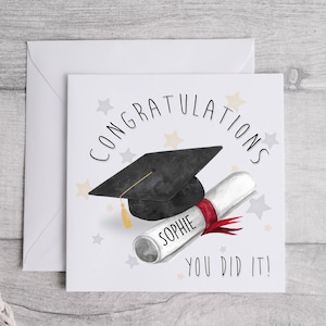Personalisierte Abschlusskarte, Universität, PHD, Abschlussgeschenke, Für Sie, Für Ihn, College, Masters Degree Card, Personalisierte Karten
