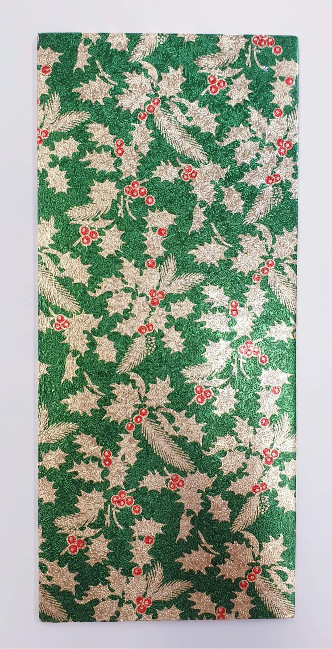 Green Yule Log Cake Board Christmas Cake Board Green Holly Etsy UK