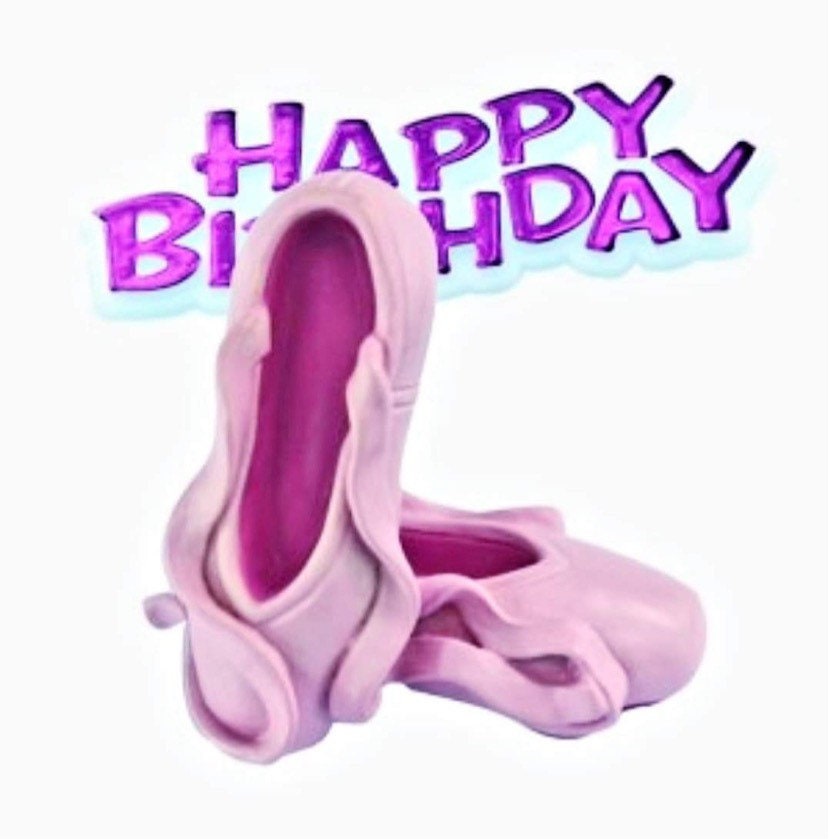 Ballet Shoes Cake Topper Girls Birthday Cake Ballerina Pink Etsy