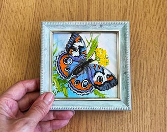 手作りの蝶の油絵キャンバス - 現代印象派の美術証明書付き - Etsy 日本