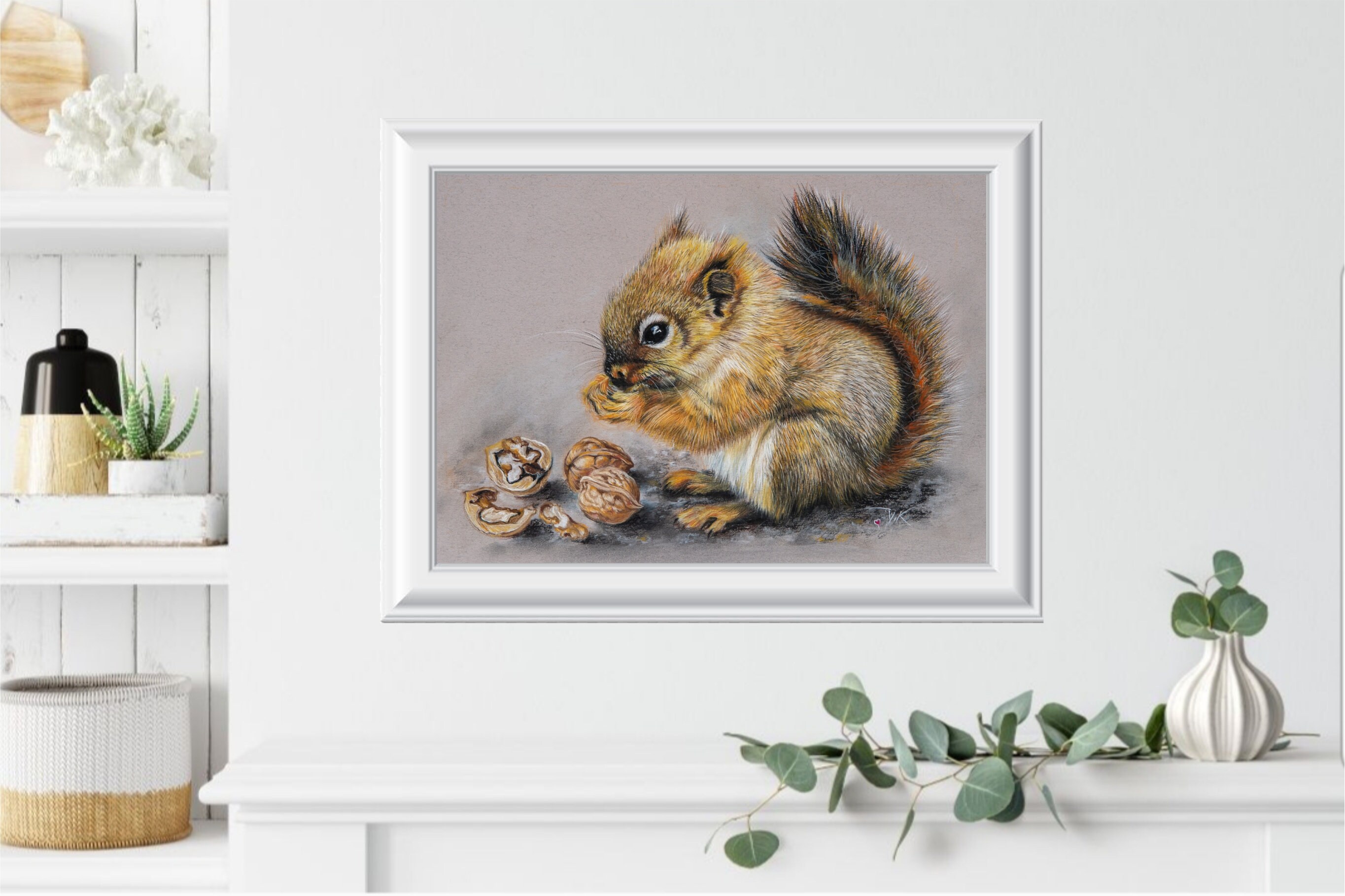 Squirrel Painting Animals Original Art Forest Animals Painting - Etsy