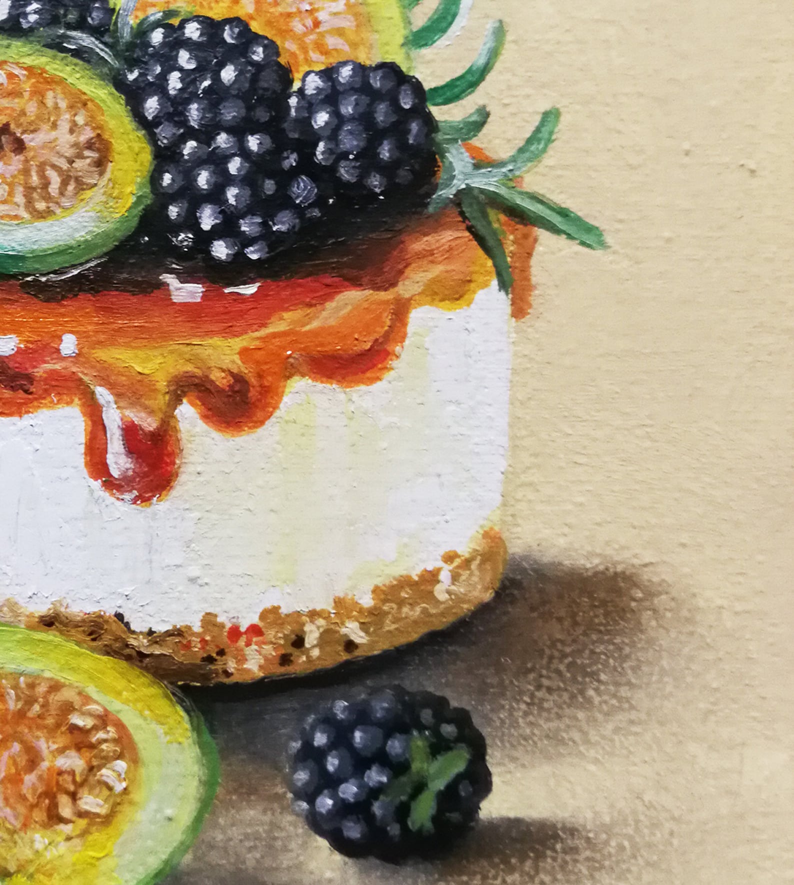 Dessert Painting Small Original Art Oil Painting 6 by 6 inches Etsy