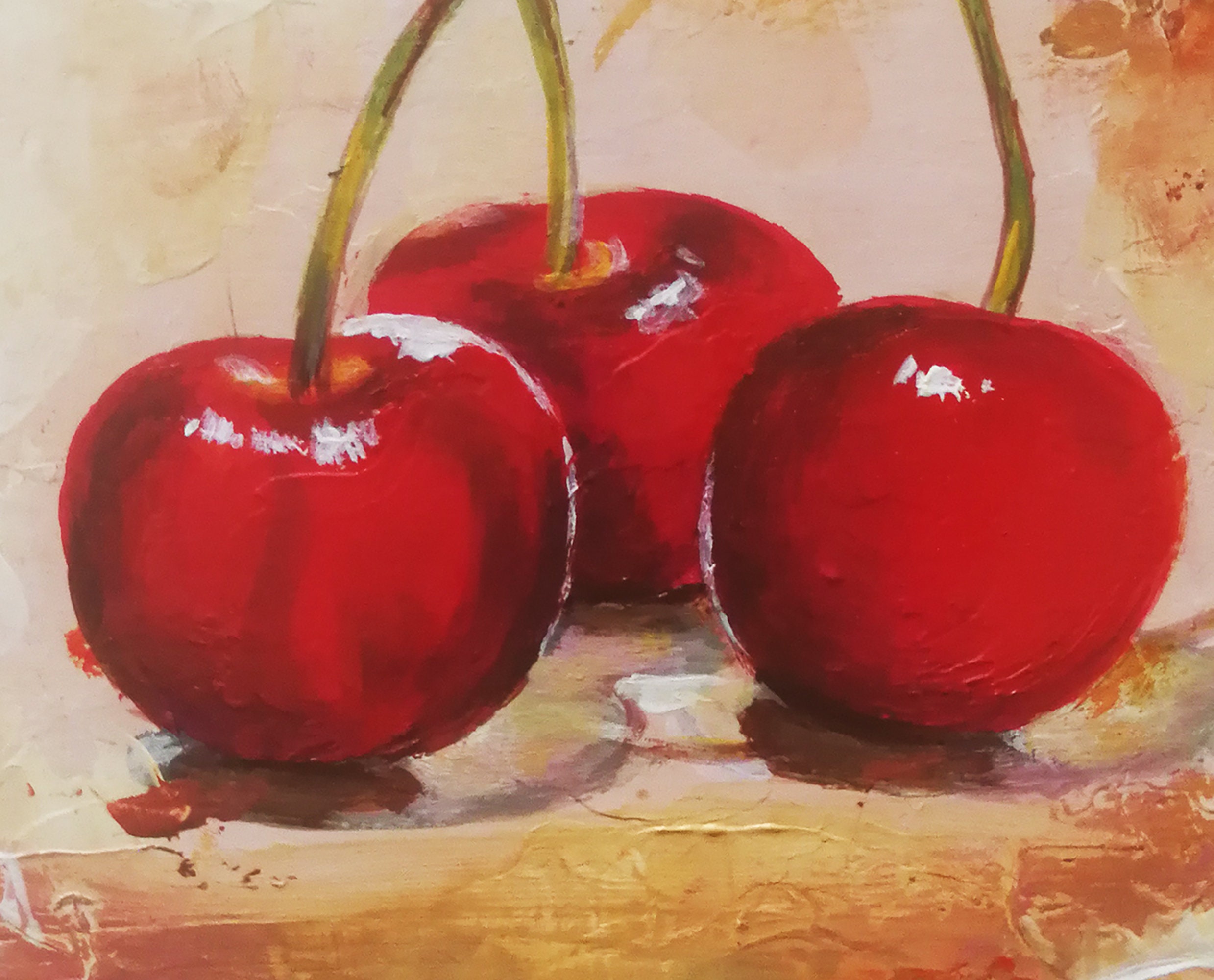 Cherry Berry Painting Original Oil Painting Impasto Wall Art 6 Etsy